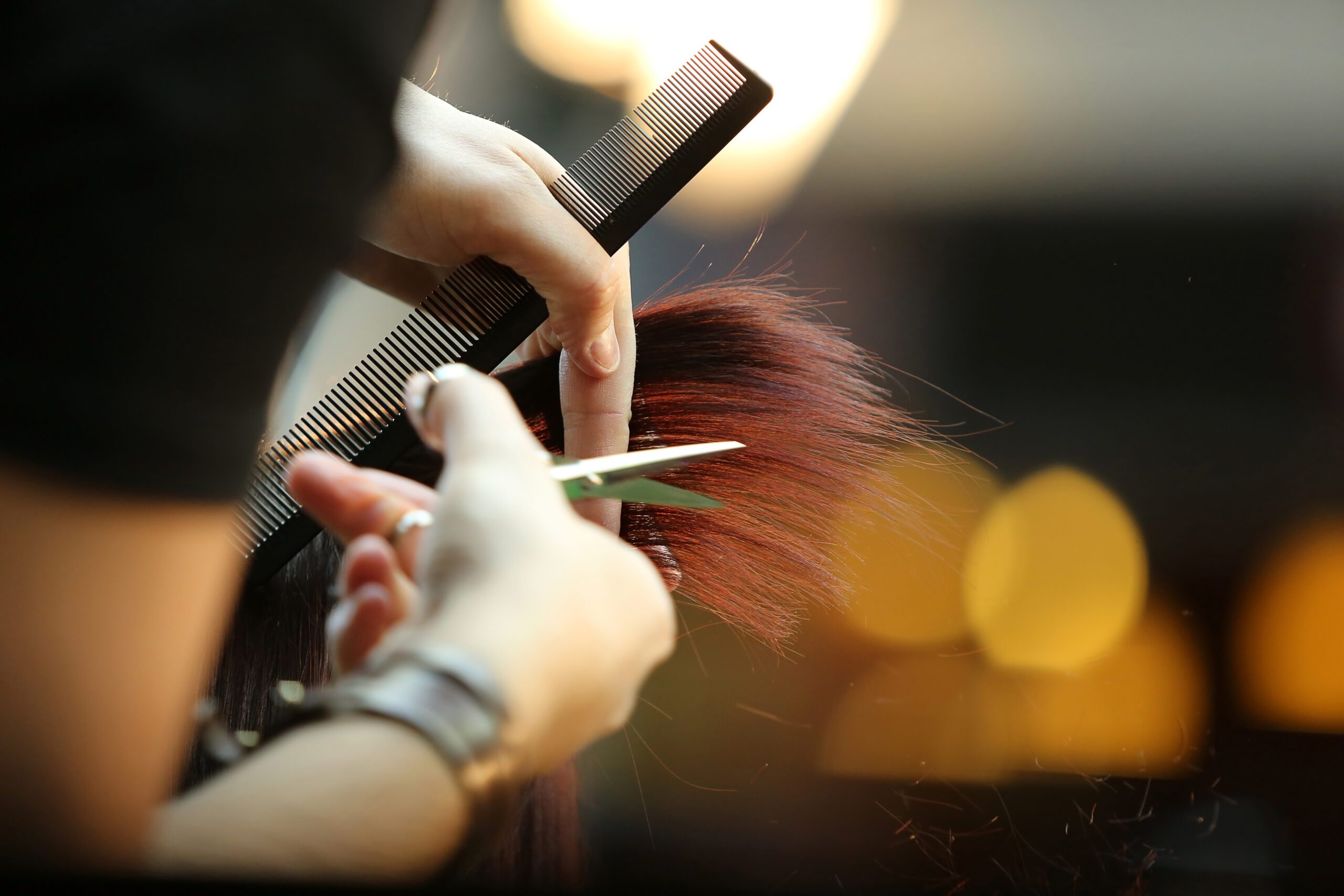 Professional hair styling at Bella Vita hair salon in Mobile Alabama